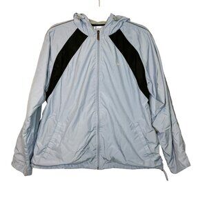 Reebok Jacket L Womens Colorblock Lined Hooded Full‎ Zip Size Large